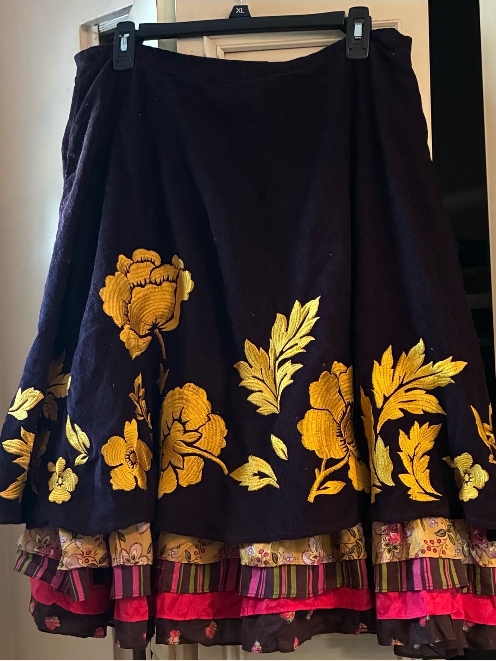 RARE vintage anthropologie Lithe San Telmo 5 layer petticoat skirt women’s 12